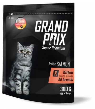 Сухой корм для котят GRAND PRIX Kitten с лососем 0.3 кг