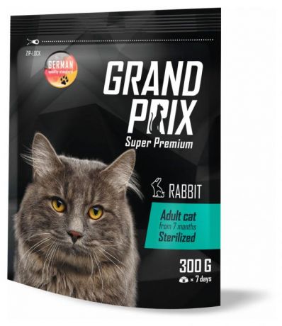 Сухой корм для кошек GRAND PRIX Adult Sterilized с кроликом 0.3 кг