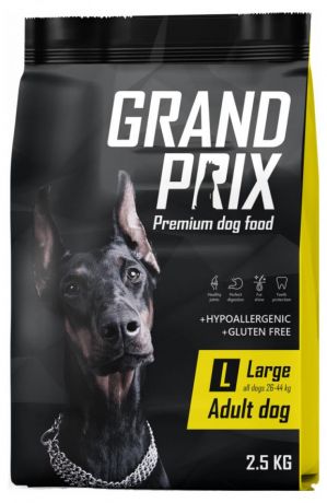 Сухой корм для взрослых собак крупных пород GRAND PRIX Large Adult 2.5кг
