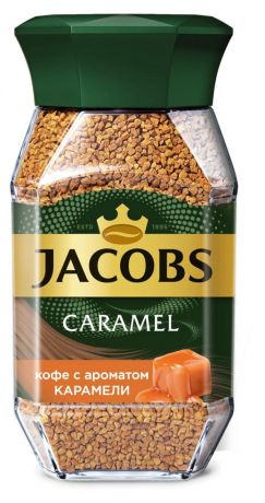 Кофе растворимый Jacobs Caramel с ароматом карамели, 95 г