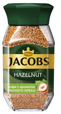 Кофе растворимый Jacobs Hazelnut с лесным орехом, 95 г