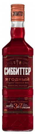 Настойка Сиббиттер полусладкая Ягодный Россия, 0,5 л