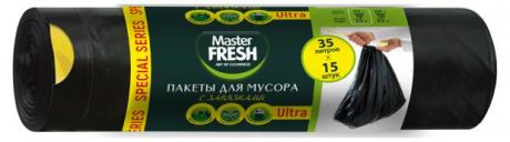 Пакеты для мусора Master Fresh Special Series Ultra черные 35 л, 15 шт