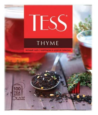 Чай черный Tess Thyme в пакетиках, 100 шт