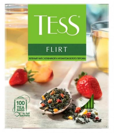 Чай зеленыйTess Flirt в пакетиках, 100 шт