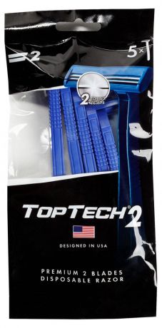 Одноразовая бритва Toptech 2 с двумя лезвиями, 5 шт