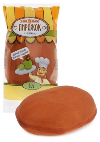 Пирожок АО Хлебозавод 28 с яблоком, 80 г