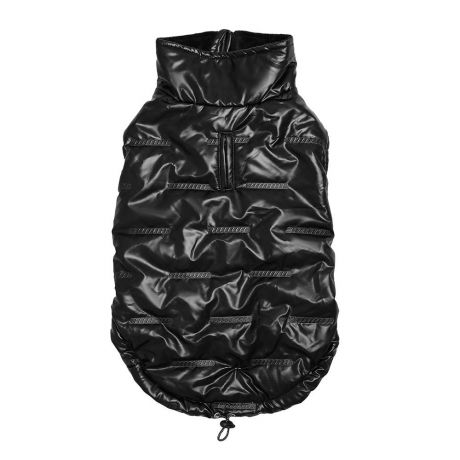Куртка-жилет для собак Не Один Дома Металлик, черная, M, длина спинки 35см
