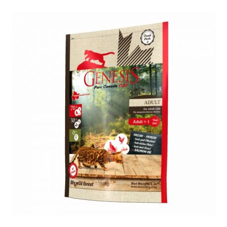 Корм для кошек Genesis Pure Canada My Wild Forest Adult утка, перепелка, курица сух. 2,27кг