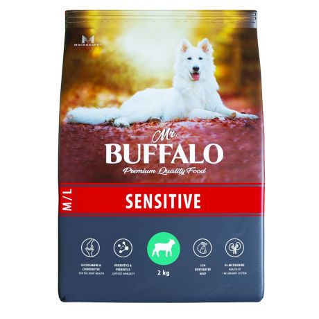 Корм для собак Mr.Buffalo Sensitive для средних и крупных пород, ягненок сух. 2кг