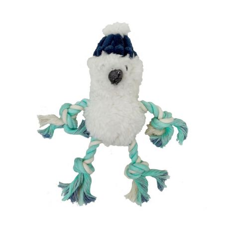 Игрушка для собак CHOMPER Frozen in Time Снеговик с канатами и пищалкой плюш 20см