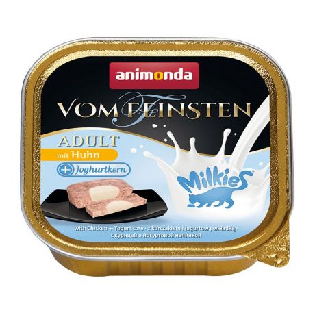 Корм для кошек Animonda Vom Feinsten + Milkies Adult с курицей и йогуртовой начинкой ламист. 100г