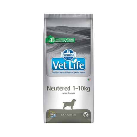 Корм для собак Farmina Vet Life Natural Diet для кастрир. и стерилиз. собак до 10кг сух. 2кг