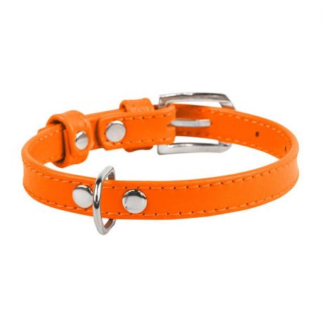 Ошейник для собак COLLAR Waudog Glamour без украшений (ширина 25мм, длина 38-49см) оранжевый