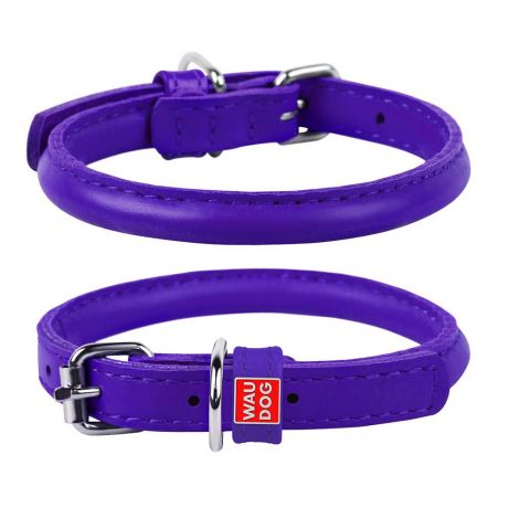 Ошейник для собак COLLAR Waudog Glamour круглый для длинношерстных шир. 8мм, дл. 20-25см фиолетовый