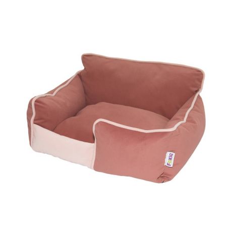 Лежак для животных Foxie Colour 60х50см с высокой спинкой и низким входом розовый