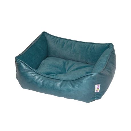 Лежак для животных Foxie Leather 60х50х18см изумрудно-зеленый