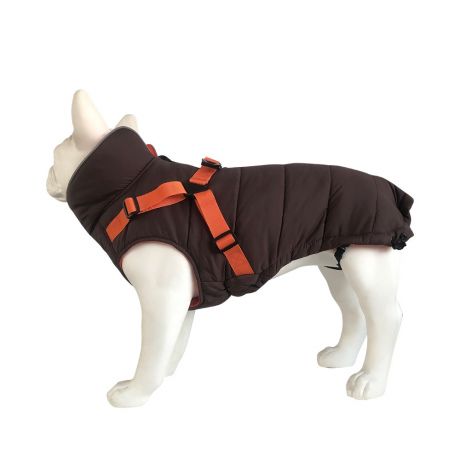 Попона для собак TRIOL Outdoor утепленная со шлейкой "Active" S, коричневая, размер 25см