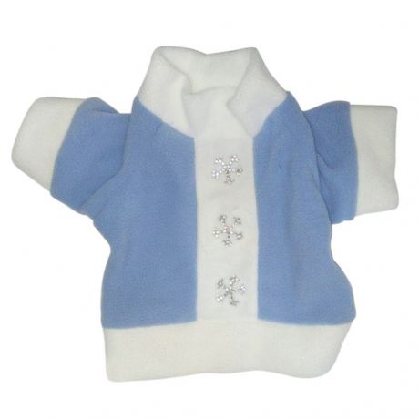 Пуловер для собак YORIKI Снегурочка голубой ХL 33-35cм