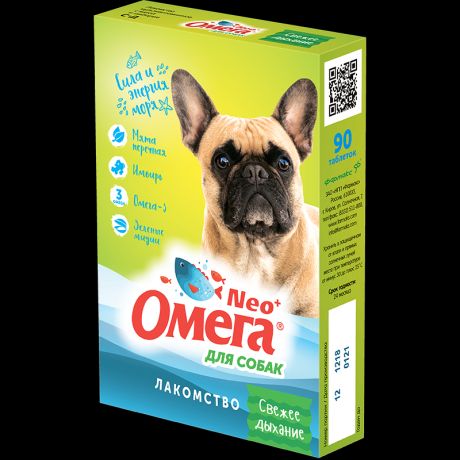 Витаминное лакомство для собак Омега Neo+ «Свежее дыхание» с мятой и имбирем