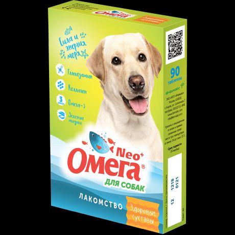 Витаминное лакомство для собак Омега Neo+ «Здоровые суставы» с глюкозамином и коллагеном