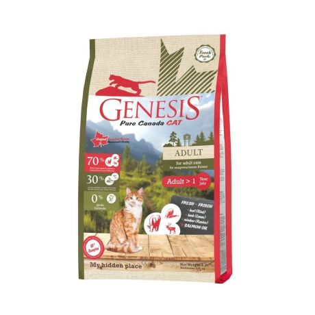 Корм для кошек Genesis Pure Canada My hidden place говядина, ягненок, мясо оленя сух. 2,27кг