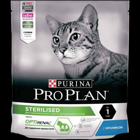 Корм для кошек Pro Plan Sterilised для стерилизованных, с кроликом сух. 400г