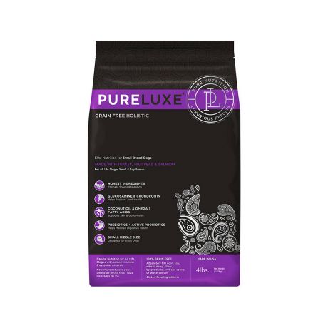 Корм для собак PureLuxe е для мелких пород, индейка с горошком и лососем сух. 1,81кг
