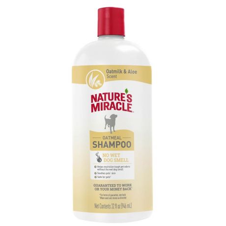 Шампунь для собак 8 in 1 NATURES MIRACLE Oatmeal Odor Control с овсяным молочком 947мл