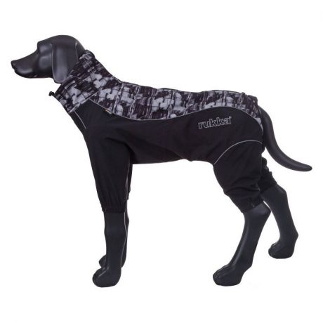 Комбинезон для собак RUKKA Windmaster Ветро- и водонепроницаемый черный, размер 60