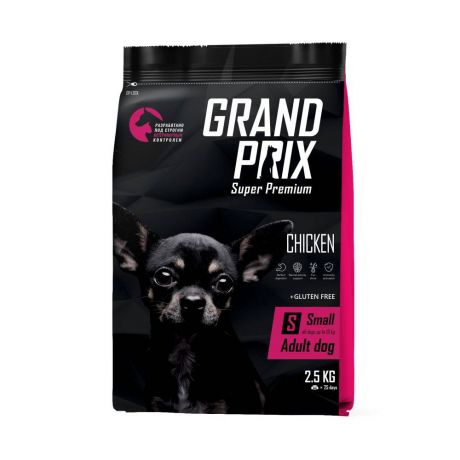 Корм для собак GRAND PRIX для мелких пород, курица сух. 2,5кг