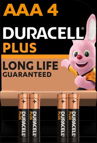 Элемент питания Duracell Plus AAA (LR03) 1,5 V (4 шт)