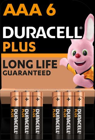 Элемент питания Duracell Plus AAA (LR03) 1,5 V (6 шт)