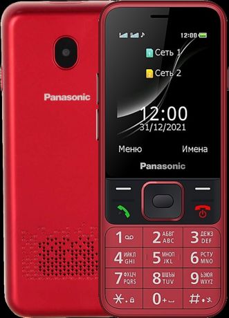 Кнопочный телефон Panasonic TF200 Dual SIM Red