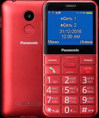 Кнопочный телефон Panasonic KX-TU150 Dual SIM Red