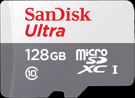 Карта памяти SanDisk Ultra microSDXC UHS-I128GB Class 10 SDSQUNR-128G-GN6TA с адаптером