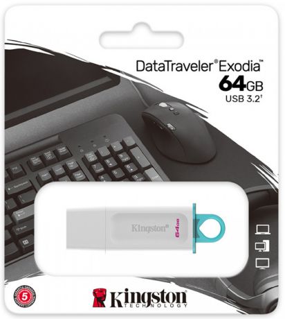 USB-накопитель Kingston DataTraveler Exodia 64GB White