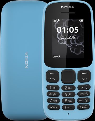 Кнопочный телефон Nokia 105 TA-1203 Blue