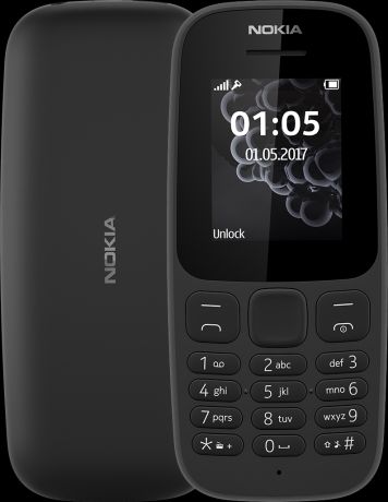 Кнопочный телефон Nokia 105 TA-1203 Black