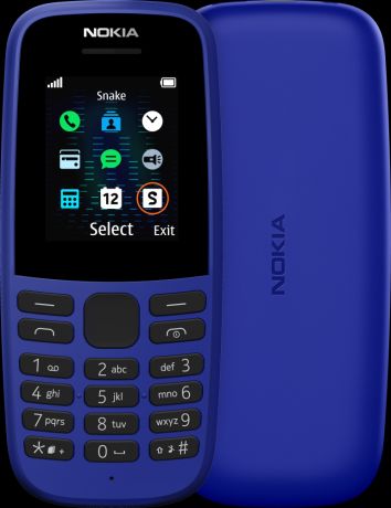 Кнопочный телефон Nokia 105 Dual SIM TA-1174 Blue