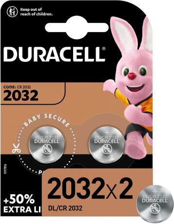 Элемент питания Duracell CR2032/DL2032 (2 шт)