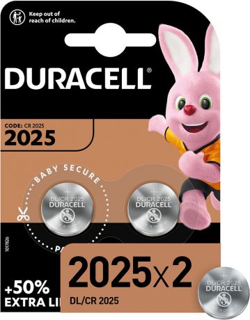 Элемент питания Duracell CR2025/DL2025 (2 шт)