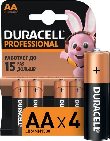 Элемент питания Duracell Professional AA (4 шт)