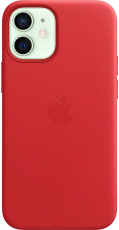 Чехол Apple Leather Case with MagSafe для iPhone 12 mini (PRODUCT)RED