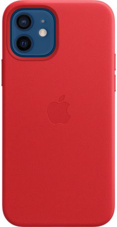 Чехол Apple Leather Case with MagSafe для iPhone 12/12 Pro (PRODUCT)RED