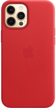 Чехол Apple Leather Case with MagSafe для iPhone 12 Pro Max (PRODUCT)RED