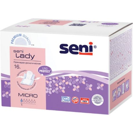 Прокладки урологические SENI LADY micro, 16шт