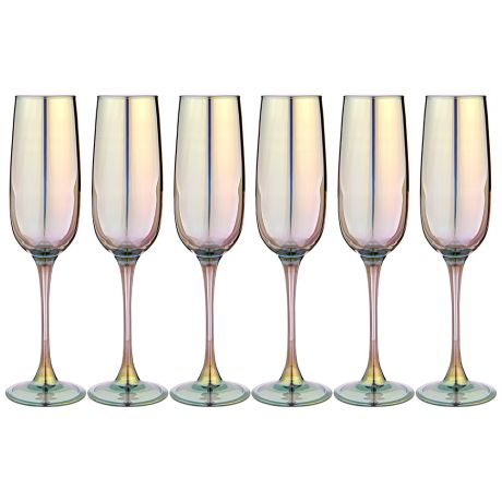 Набор бокалов для шампанского Танзанит, 6 шт, 175 мл, стекло