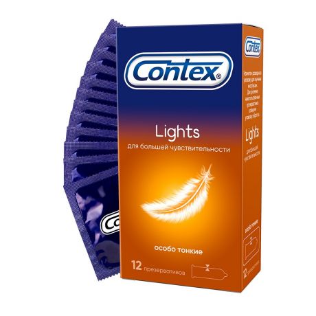 Презервативы CONTEX Lights особочувствительные 12шт