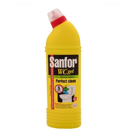 Средство чистящее для ванны и туалета Sanfor Лимонная свежесть, 750 мл, гель